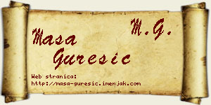 Maša Gurešić vizit kartica